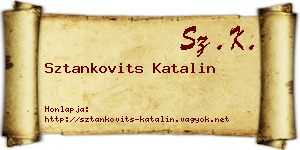 Sztankovits Katalin névjegykártya