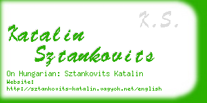 katalin sztankovits business card